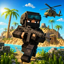 Icône de Blocky Combat SWAT Desert War